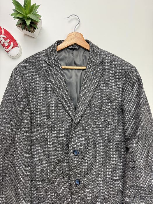 Премиальный пиджак блейзер Iannalfo & Sgariglia Italy Wool Cashmere Blazer Jacket Mens Gray Tweed size 52, M, L