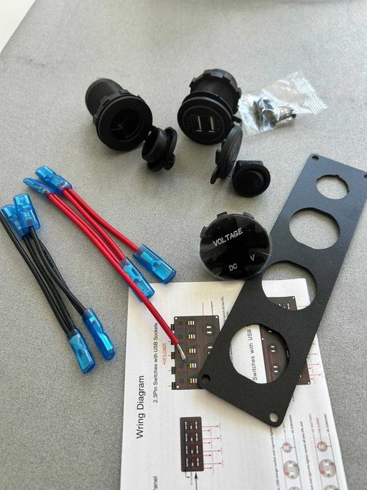 Painel de interruptores para carro e barco à prova d'água com led 12v