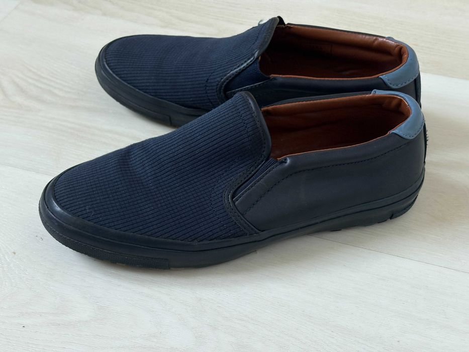 granat buty wsuwane mokasyny loafersy ZARA skóra naturalna rozm 40