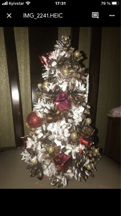 Зимняя, новогодняя поделка елочка из фатина