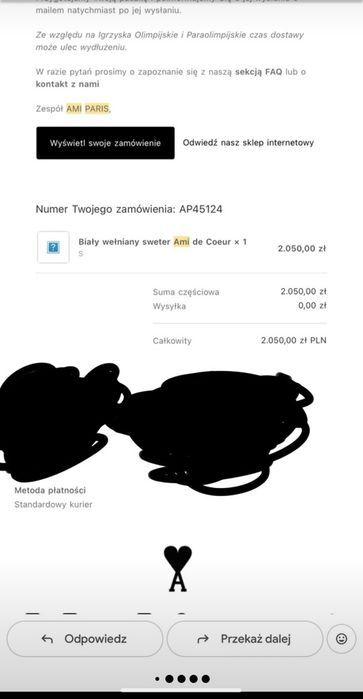 Ami Paris Sweter Biały