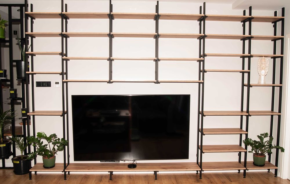 Meble loftowe, zabudowy regały typu loft