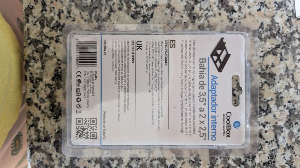 Adaptador interno de 3,5 a 2 x 2,5