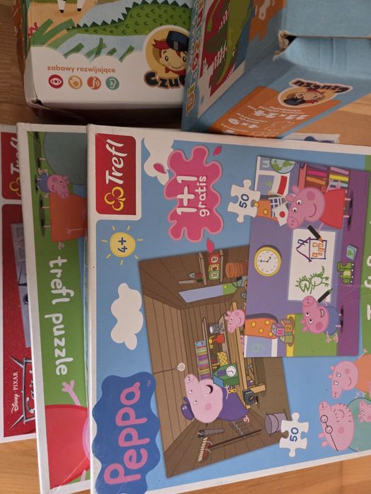 Puzzle 2+ 3+ Czuczu Sawanna Dinozaury Świnka Peppa Auta