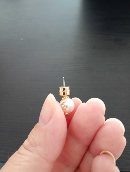 Kolczyki z mosiądzu pozłacane Coach