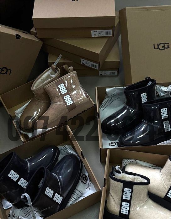 Стильні Уггі  UGG силіконові жіночі UGG Classic Clear Mini UGG Угги