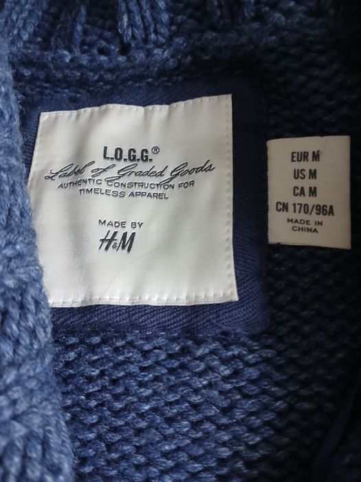 Swete wełniany niebieski logg rozm.M unisex