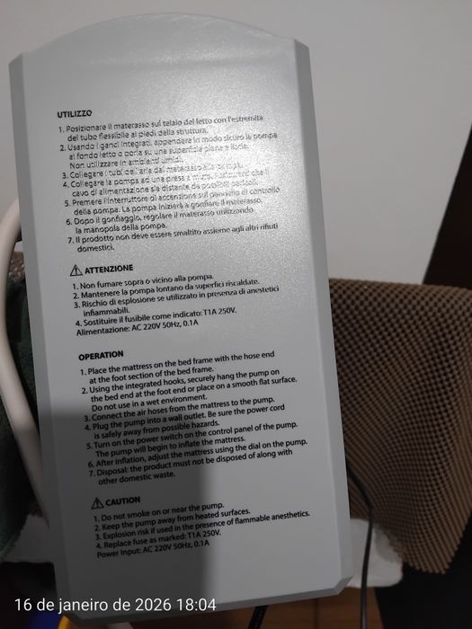 Colchão anti escaras