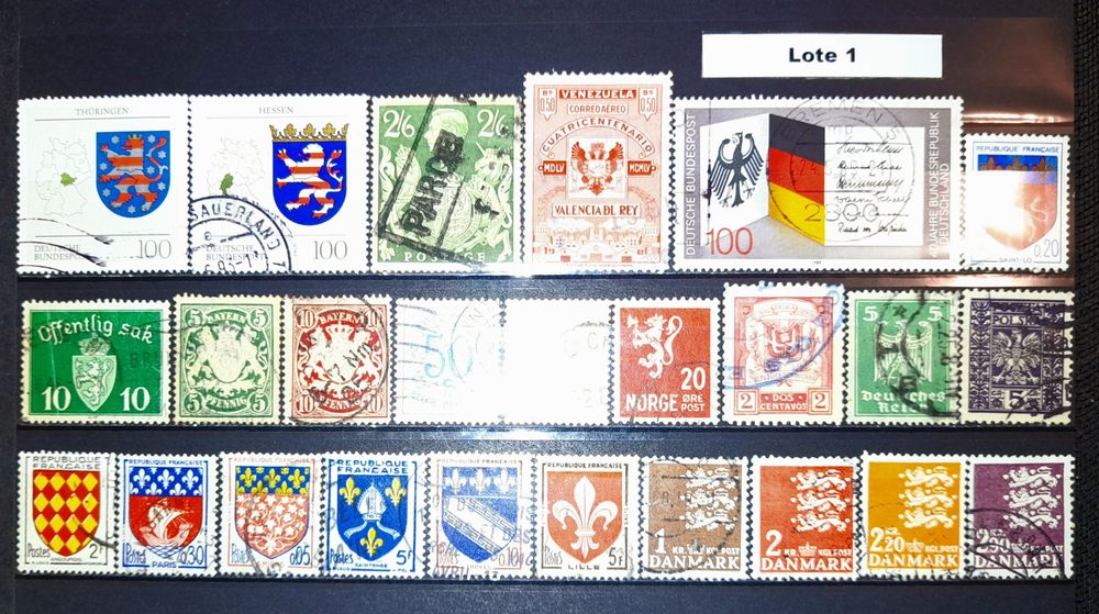 Lotes de Selos Temáticos - Património/Brasões/Fauna/Transportes/Flora