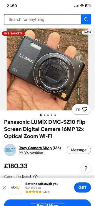 Фотоапарат Panasonic Lumix DMC-SZ10 Tilting