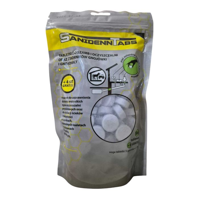 Tabletki do szamb i oczyszczalni gnojówki i gnojowicy 96szt + 4 gratis