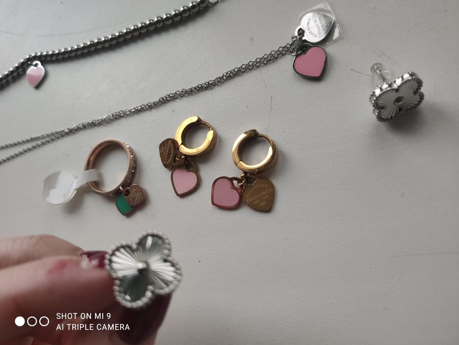 Бижутерия в стиле Tiffany van cleef клевер лазерка  тиффани