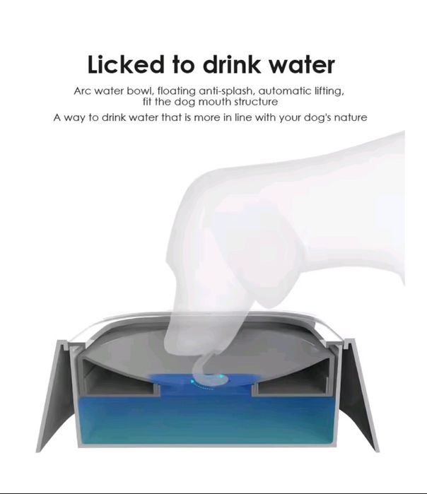 Tigela água 1L anti derrame para animais estimação