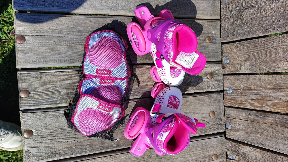 Wrotki dziecięce róż 23-27 kolor różowy