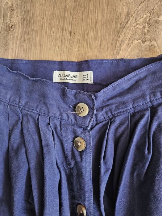 Spodnica midi Pull&Bear granatowa xs S