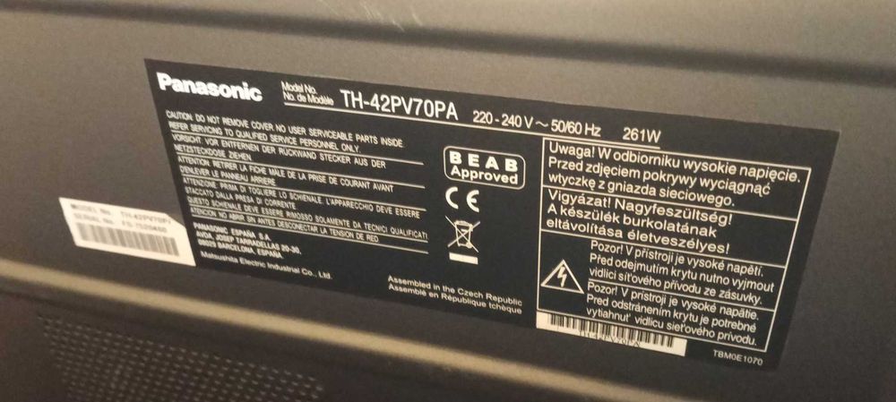 Телевізор Panasonik TH-42PV70PA
