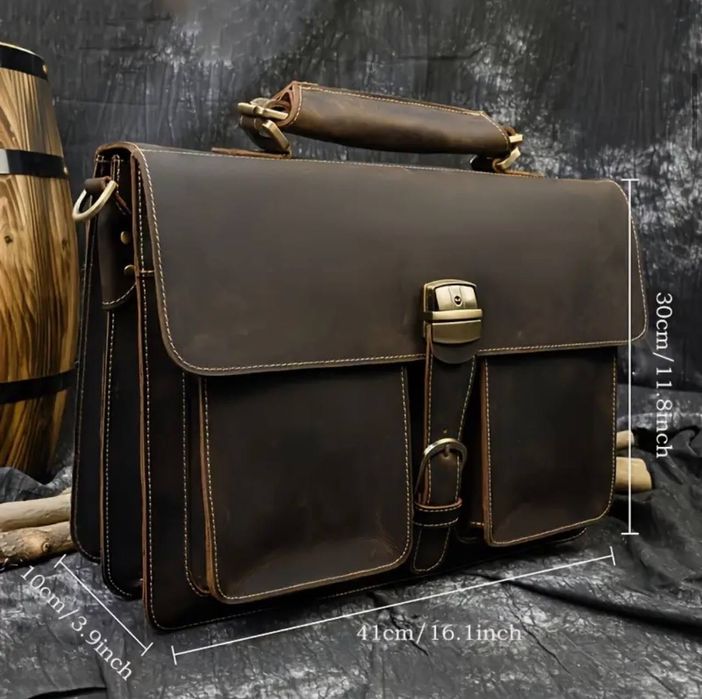 Сумка шкіряна кожаная подарунок хлопцю чоловіку подарок мужчине парню