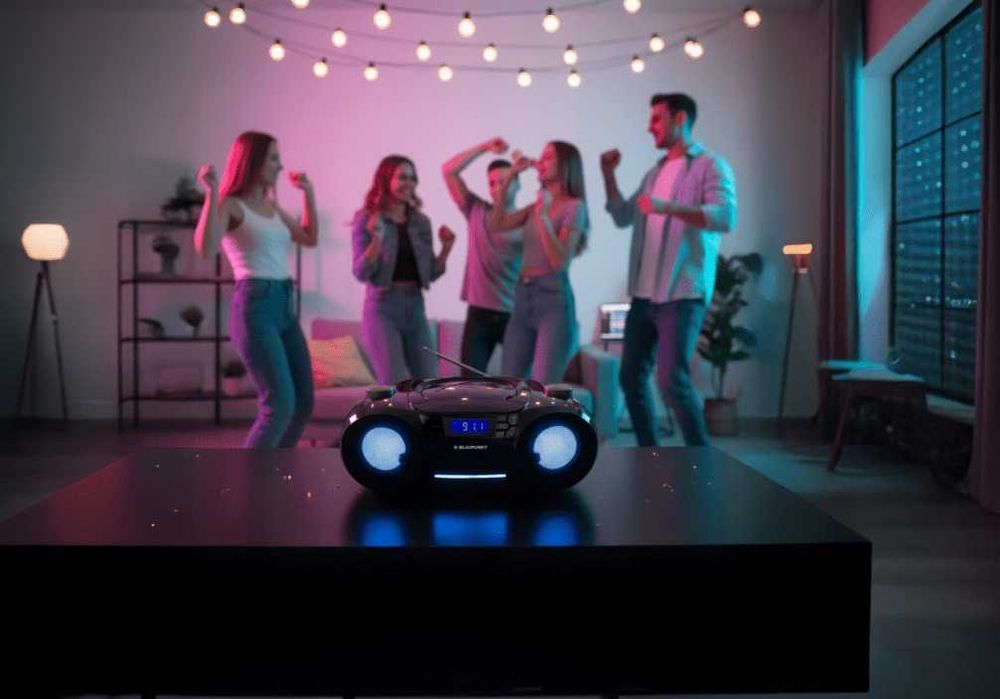 Radio przenośne Boombox Blaupunkt BB31LED BT/FM/CD/MP3/USB/SD/AUX LCD LED