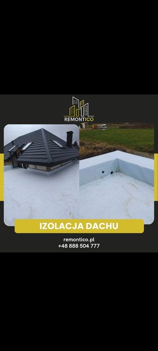 Hydroizolacje dachów płaskich tarasów balkonów i garaży