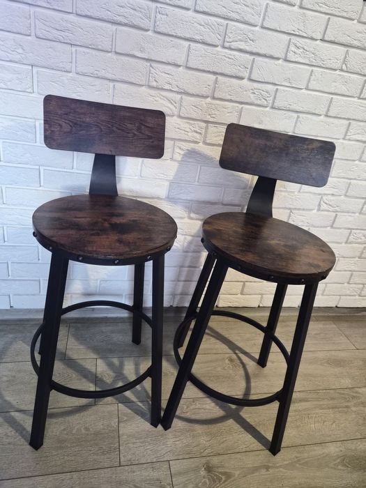 Krzesła barowe nowe złożone