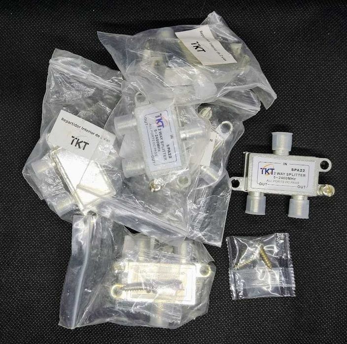 RG6 Coaxial Cable and Compression Connectors, TV Splitters63825519509761121