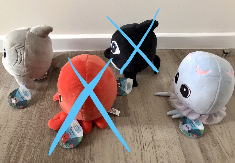 Coleção de peluches do Bando do Mar (novos)