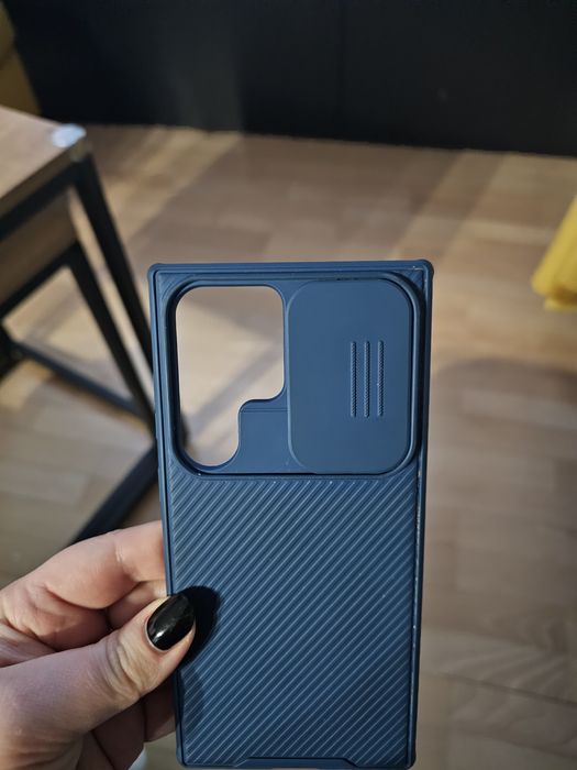Obudowa S23 ultra case niebieski zamykany aparat nillkin  camshield