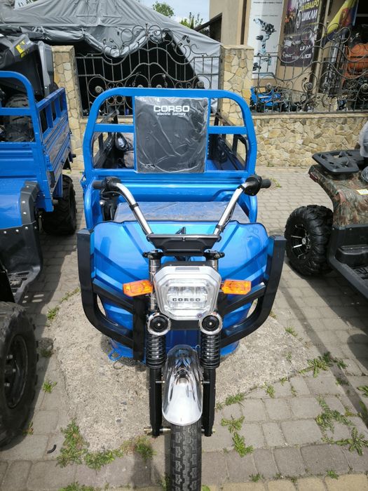 Електричний вантажний трицикл Corso «Truck Urban, двигун 1000W, акум. 72V/45Ah, колеса 375-12