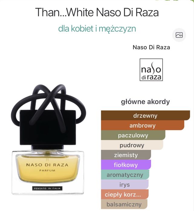 UNIKAT! Perfumy Naso Di Raza - Than...White ok.25/50ml