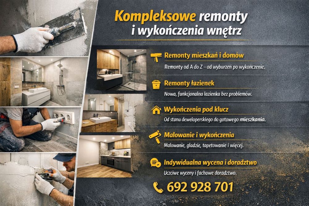 Usługi remontowe. Zapraszam