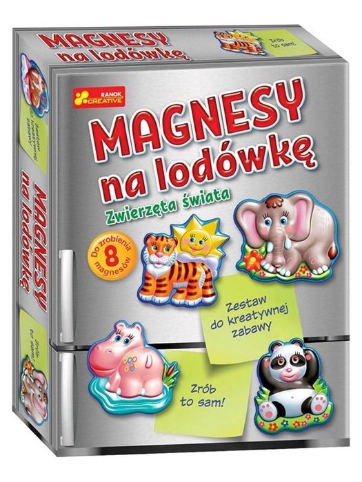 Magnesy na lodówkę - Zwierzęta świata pudełko,170x233 mm