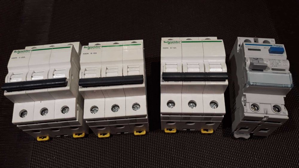 Esy bezpieczniki, różnicówki Rcd itp NOWE Schneider/Hager/ Eti