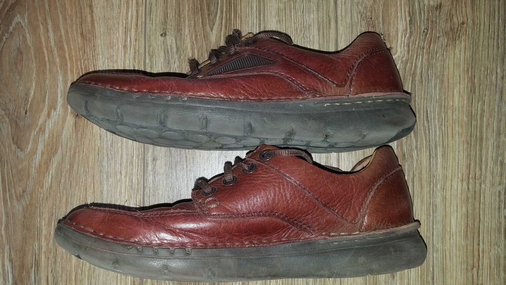 Buty CLARKS Unstructured 42/43 27.5cm Skórzane* półbuty brązowe skóra