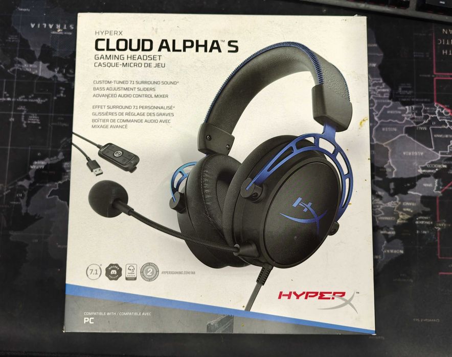 Навушники HyperX Cloud Alpha S Blue 7.1 + Підставка SADE