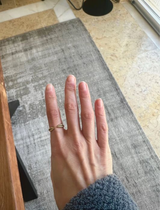 Anel folha prata pandora