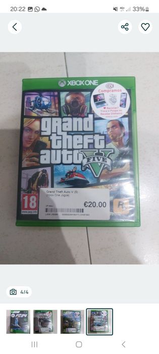Xbox One com 2 comandos. Vermelho e branco e 6 jogos fifa 26