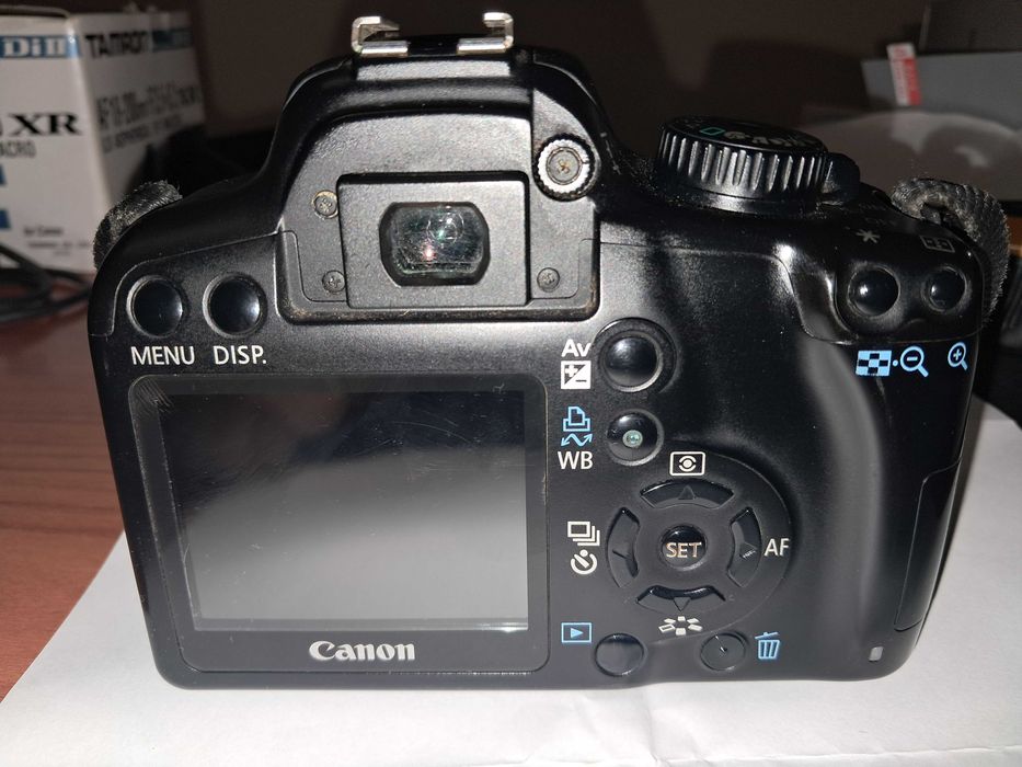 Conjunto de fotografia Canon 1000D