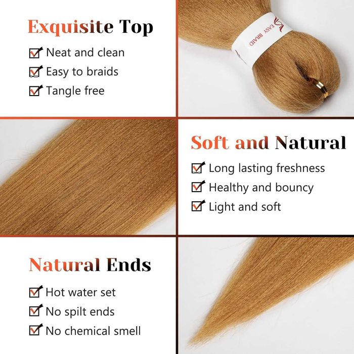 Nowe sztuczne włosy blond /proste /pasma /8szt /60cm /peruka /5403