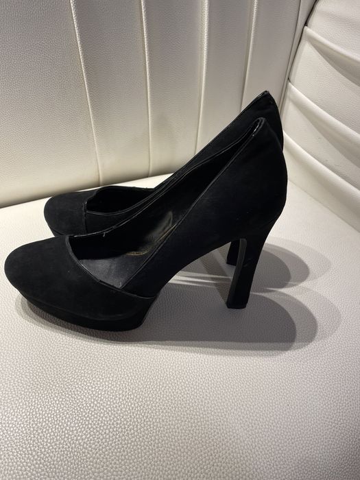 Miss Sixty sapatos preto camuça salto 12 novos