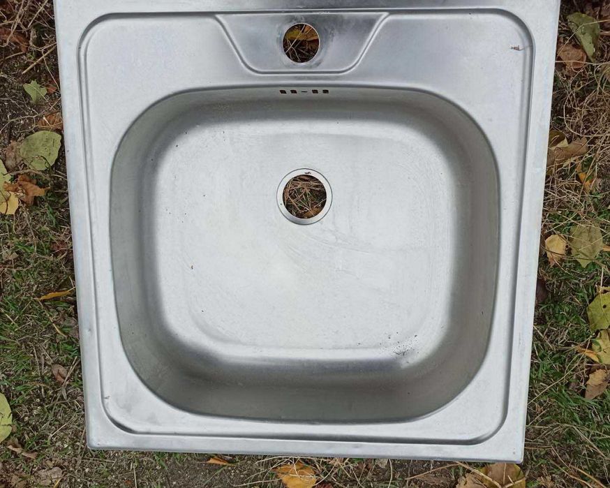 Мийка для кухні накладна нержавійка 50х50х12см кухонні меблі бу