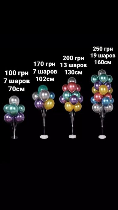 Стойка подставка держатель палочки для воздушных шаров шторка свято