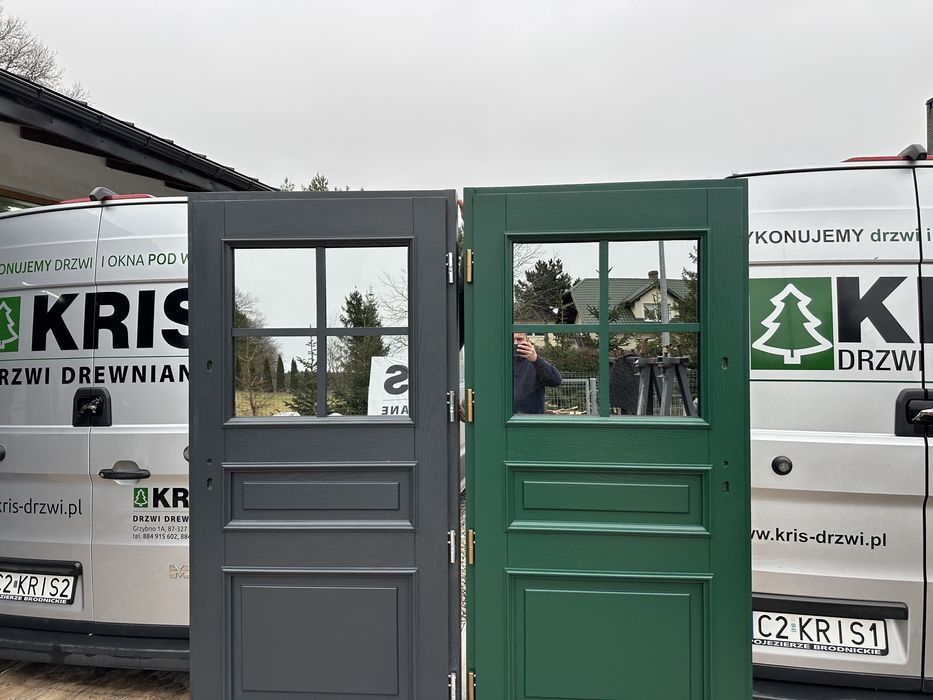 Drzwi zewnętrzne drewniane Angielskie MONTAŻ CAŁA POLSKA na WYMIAR