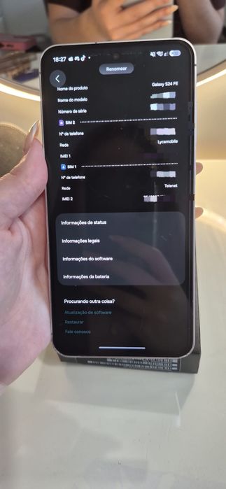 Samsung Galaxy 24 FE 128 GB - com cabo e caixa originais
