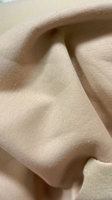 Тканина трьохнитка з начосом рулон бежевий