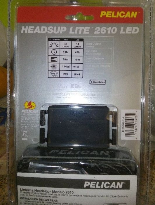 Налобный фонарь Pelican headsup Lite 2610 LED светодиодный