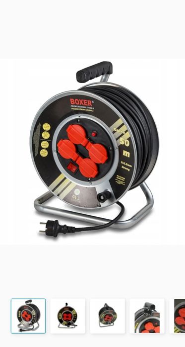 Przedłużacz  50m metalowy bęben mocny 3x2.5 wyprzedaż do wyczerpania