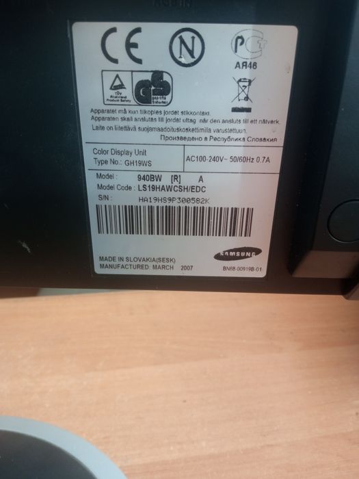 Monitor do kompa Samsung 19" 940BW