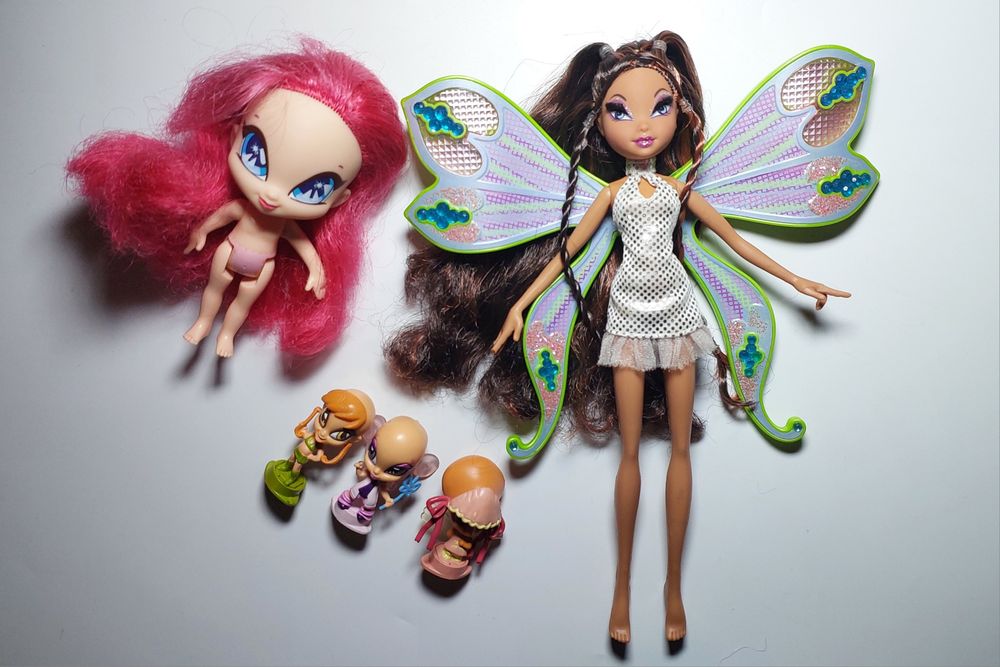 лот ляльки вінкс winx маттел лейла/аіша енчантікс + піксі