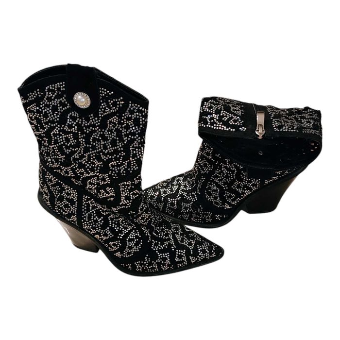 Damskie kowbojki ażurowe z cyrkoniami 38 rozm