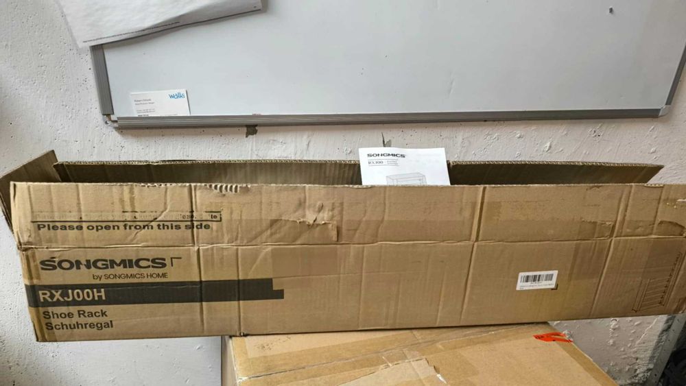 Duży regał na buty modułowy czarny 100 cm LOFT